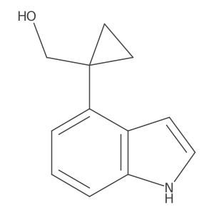 [1-(1H-indol-4-yl)cyclopropyl]methanol结构式