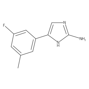 5-(3-fluoro-5-methylphenyl)-1H-imidazol-2-amine结构式