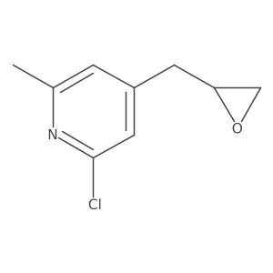 2-Chloro-6-methyl-4-[(oxiran-2-yl)methyl]pyridine结构式