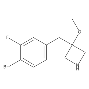 3-[(4-Bromo-3-fluorophenyl)methyl]-3-methoxyazetidine结构式