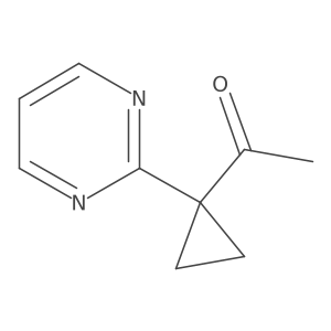 1-[1-(Pyrimidin-2-yl)cyclopropyl]ethan-1-one结构式