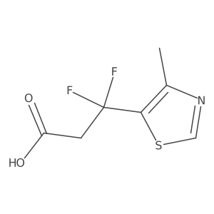 3,3-Difluoro-3-(4-methyl-1,3-thiazol-5-yl)propanoic acid Structure