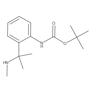 tert-butyl N-{2-[2-(methylamino)propan-2-yl]phenyl}carbamate结构式
