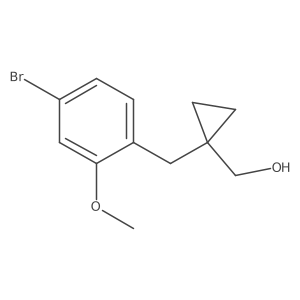 {1-[(4-Bromo-2-methoxyphenyl)methyl]cyclopropyl}methanol结构式