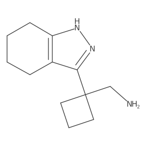 [1-(4,5,6,7-tetrahydro-1H-indazol-3-yl)cyclobutyl]methanamine结构式
