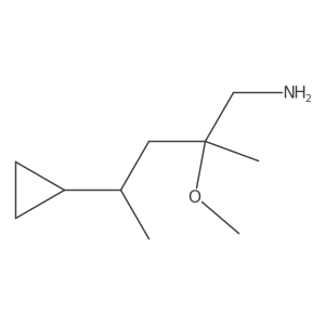 4-Cyclopropyl-2-methoxy-2-methylpentan-1-amine结构式