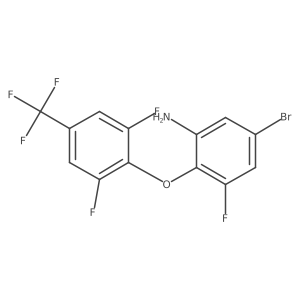 5-Bromo-2-[2,6-difluoro-4-(trifluoromethyl)phenoxy]-3-fluoroaniline结构式