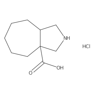 2,3,4,5,6,7,8,8a-Octahydro-1H-cyclohepta[c]pyrrole-3a-carboxylic acid;hydrochloride结构式