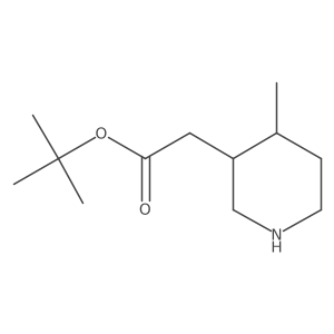 Tert-butyl 2-(4-methylpiperidin-3-yl)acetate结构式