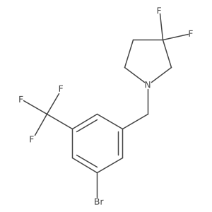 1-(3-Bromo-5-trifluoromethylbenzyl)-3,3-difluoropyrrolidine Structure