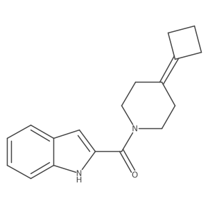 2-(4-cyclobutylidenepiperidine-1-carbonyl)-1H-indole结构式