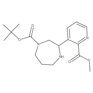 COC(=O)c1ncccc1C1CN(C(=O)OC(C)(C)C)CCCN1结构式