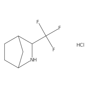 (1R,3S,4S)-3-(Trifluoromethyl)-2-azabicyclo[2.2.1]heptane;hydrochloride结构式