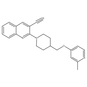 2-[4-[(2-Methylpyridin-4-yl)oxymethyl]piperidin-1-yl]quinoline-3-carbonitrile Structure