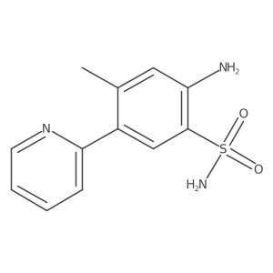 2-Amino-4-methyl-5-(2-pyridyl)-1-benzenesulfonamide结构式