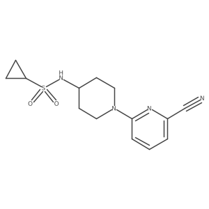 N-[1-(6-cyanopyridin-2-yl)piperidin-4-yl]cyclopropanesulfonamide结构式