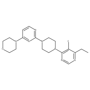 4-{2-[4-(6-Ethyl-5-fluoropyrimidin-4-yl)piperazin-1-yl]pyrimidin-4-yl}morpholine结构式