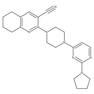 2-[4-(2-Pyrrolidin-1-ylpyrimidin-4-yl)piperazin-1-yl]-5,6,7,8-tetrahydroquinoline-3-carbonitrile Structure