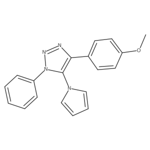 4-(4-methoxyphenyl)-1-phenyl-5-(1H-pyrrol-1-yl)-1H-1,2,3-triazole结构式
