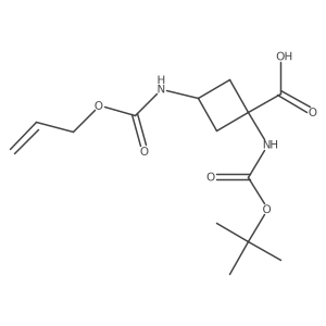 1-{[(Tert-butoxy)carbonyl]amino}-3-{[(prop-2-en-1-yloxy)carbonyl]amino}cyclobutane-1-carboxylic acid Structure