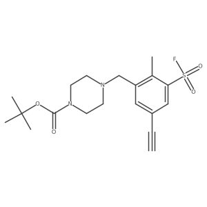 Tert-butyl 4-{[5-ethynyl-3-(fluorosulfonyl)-2-methylphenyl]methyl}piperazine-1-carboxylate Structure