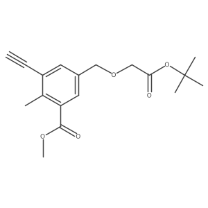 Methyl 5-{[2-(tert-butoxy)-2-oxoethoxy]methyl}-3-ethynyl-2-methylbenzoate结构式