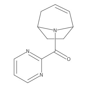 8-(Pyrimidine-2-carbonyl)-8-azabicyclo[3.2.1]oct-2-ene结构式