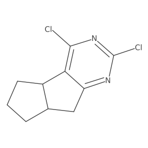 2,4-Dichloro-4b,5,6,7,7a,8-hexahydropentaleno[2,1-d]pyrimidine结构式