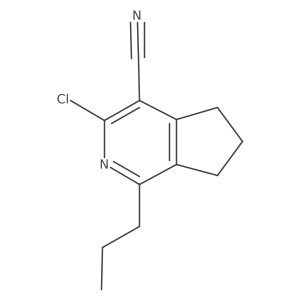 3-Chloro-1-propyl-6,7-dihydro-5H-cyclopenta[c]pyridine-4-carbonitrile结构式