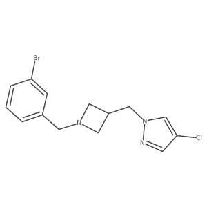 1-({1-[(3-bromophenyl)methyl]azetidin-3-yl}methyl)-4-chloro-1H-pyrazole Structure