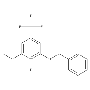 (3-(Benzyloxy)-2-fluoro-5-(trifluoromethyl)phenyl)(methyl)sulfane Structure