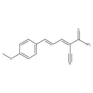 5-(4-Methoxyphenyl)-2-cyano-2,4-pentadienethioamide Structure
