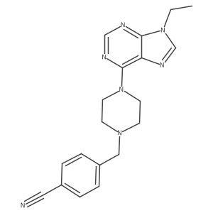 4-{[4-(9-ethyl-9H-purin-6-yl)piperazin-1-yl]methyl}benzonitrile Structure