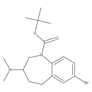 tert-butyl 7-bromo-3-(dimethylamino)-2,3,4,5-tetrahydro-1H-1-benzazepine-1-carboxylate Structure