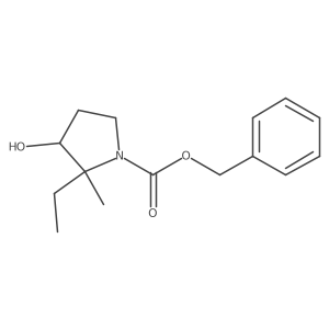 Benzyl 2-ethyl-3-hydroxy-2-methylpyrrolidine-1-carboxylate结构式