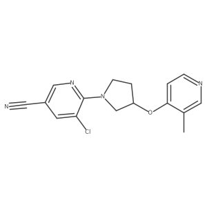 5-Chloro-6-{3-[(3-methylpyridin-4-yl)oxy]pyrrolidin-1-yl}pyridine-3-carbonitrile Structure