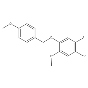 1-Bromo-2-fluoro-5-methoxy-4-((4-methoxybenzyl)oxy)benzene Structure