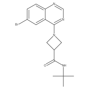 1-(6-bromoquinazolin-4-yl)-N-tert-butylazetidine-3-carboxamide结构式