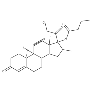 1,2-Dihydroclobetasone butyrate结构式