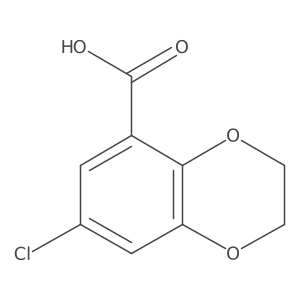 7-Chloro-2,3-dihydro-1,4-benzodioxin-5-carboxylic acid结构式