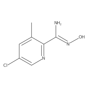 5-chloro-N'-hydroxy-3-methylpyridine-2-carboximidamide结构式