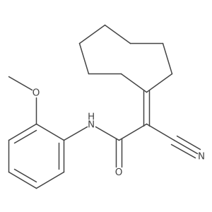 2-cyano-2-cyclooctylidene-N-(2-methoxyphenyl)acetamide结构式