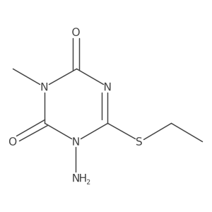 1-Amino-6-(ethylthio)-3-methyl-1,3,5-triazine-2,4(1H,3H)-dione Structure