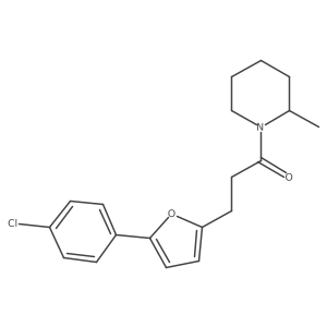 1-(3-(5-(4-Chlorophenyl)-2-furyl)propanoyl)-2-methylpiperidine结构式