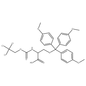 N-[2,2,2-Trichloroethoxycarbonyl]-S-(trimethoxytrityl)-L-cysteine Structure