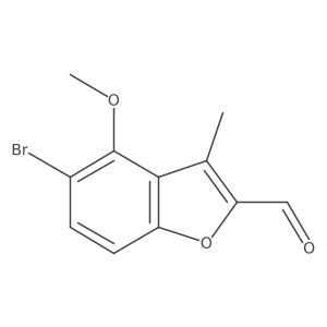 5-Bromo-4-methoxy-3-methyl-1-benzofuran-2-carbaldehyde结构式