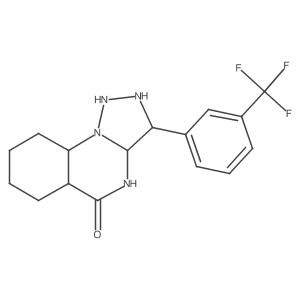 3-[3-(trifluoromethyl)phenyl]-2,3,3a,4,5a,6,7,8,9,9a-decahydro-1H-triazolo[1,5-a]quinazolin-5-one Structure