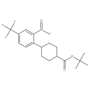 Tert-butyl 4-[2-nitro-4-(trifluoromethyl)phenyl]piperidine-1-carboxylate结构式