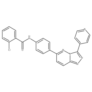 2-chloro-N-(4-(3-(pyridin-4-yl)-[1,2,4]triazolo[4,3-b]pyridazin-6-yl)phenyl)benzamide结构式