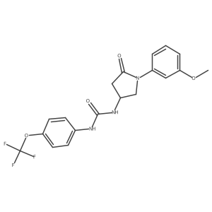 1-(1-(3-Methoxyphenyl)-5-oxopyrrolidin-3-yl)-3-(4-(trifluoromethoxy)phenyl)urea Structure